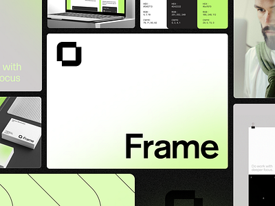 Frame | AI Software ai brand branding identity logo people software typography ui