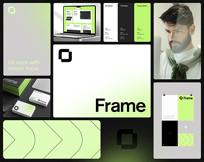 Frame | AI Software ai brand branding identity logo people software typography ui