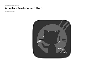 7. Icon Design - a Custom App Icon for GitHub 3d branding design design challenge github graphic design icon icon redesign illustration logo logo redesign mobile design ui uichallenge ux uxdesigner uxui