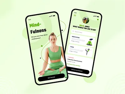 CalmBlend - Mind Fulness Application branding fitness app development graphic design mobile app design mobile app development mobile app development company ui