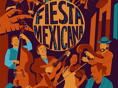 Fiesta Mexicana Illustration classical music concert festival folk music illustration mexico music poster salsa