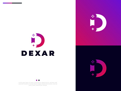 Dexar Logo Design abstract logo design adobe illustrator adobe photoshop branding design dribble logo design gameridentity graphic design logo