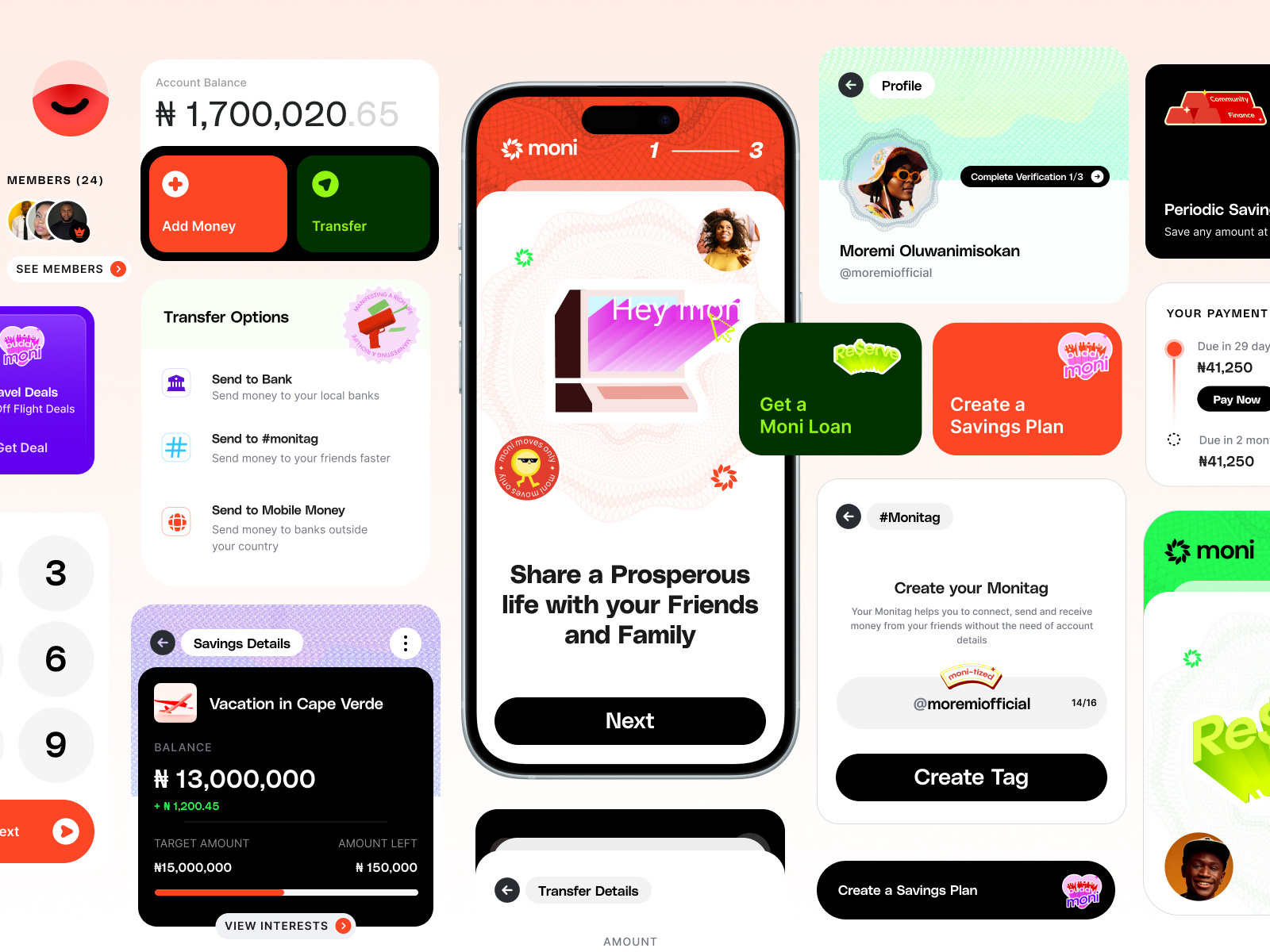 Moni Mobile App app banking branding design figma finance fintech fintech app illustration investment loan mobile money nigeria payment product savings ui ux wallet