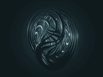 Celestial Entanglement 3d abstract blender graphic design
