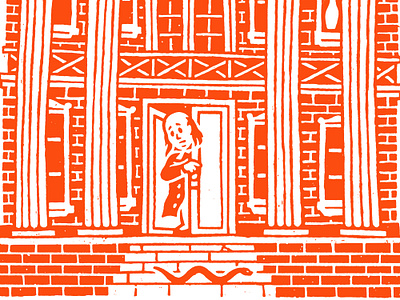Hootenanny Illustration animated animation ben franklin bricks building historic history illustration