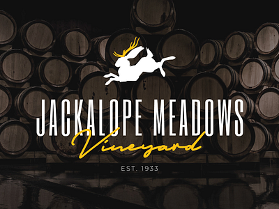 Jackalope Meadows Vineyard branding graphic design jackalope logo vinyard wine