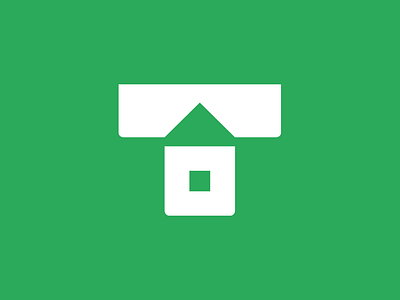 T-Home branding graphic design home house letter logo t