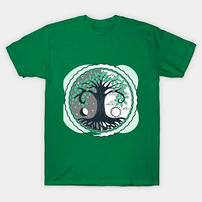 tree green tshirt design graphic design illustration tshirt vector