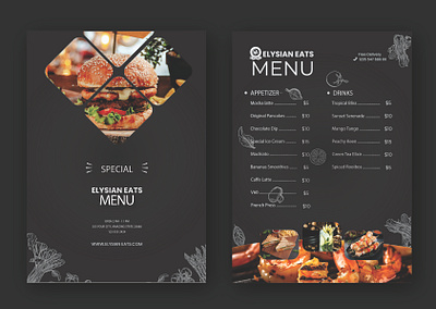 Restaurant menu Design. branding designer graphic design illustrator menu menu design photoshop post restaurant menu design.