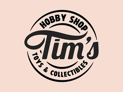 Tim's Hobby Shop Badge badge branding collectibles design graphic design hobby hobby shop identity illustration logo mark toy store toys