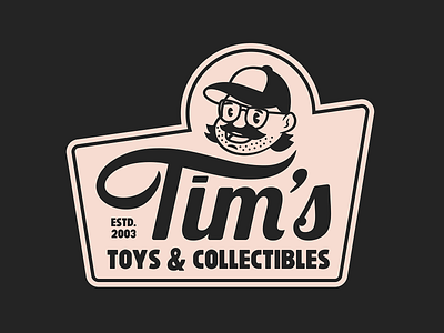 Tim's Hobby Shop Lockup badge branding character design graphic design hobby hobby shop identity illustration lockup logo mark mascot retro rubber hose toy store