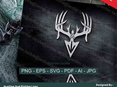 Deer Antler Broadhead Turkey Feet Hunting broadhead deer antler graphic design hunting logo logo turkey feet