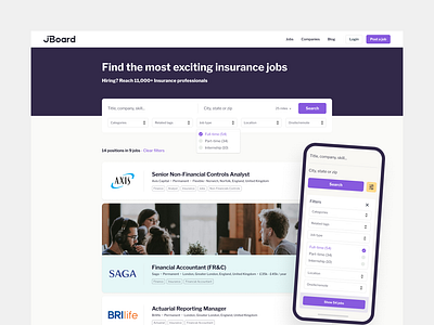 Jboard.io jobboard theme jobfilter app branding business filter interface jboard jobboard jobfilter jobsite jobtheme minimal responsive design saas ui ux webdesign website
