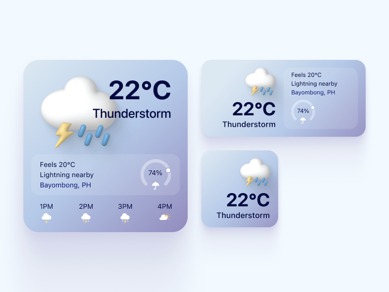 Weather Widget by Jazmine Jae on Dribbble