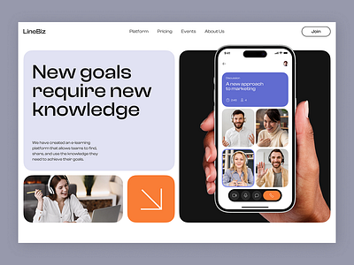 E-learning Landing Page branding ui