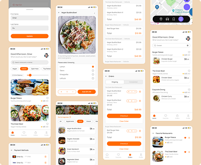 Online Restaurant App mobile app mobile design restaurant ui design