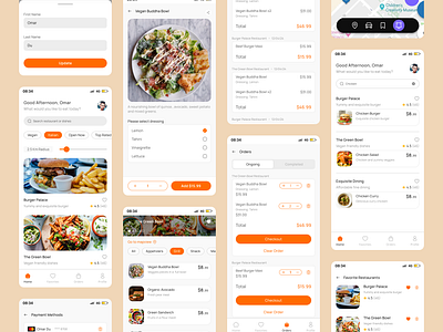 Online Restaurant App mobile app mobile design restaurant ui design