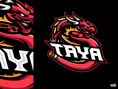 Dragon + Cable Logo mascot done for TAYA branding cable cable logo design dragon dragon cable dragon logo dragon mascot esport esportlogo gamer gaming illustration logo mascot red dragon