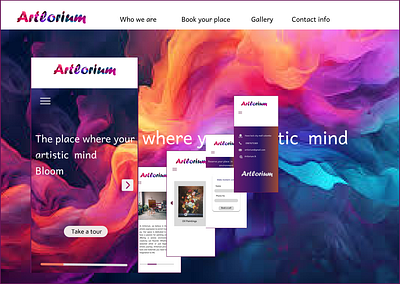 Website design for an Artstudio figma logo photoshop ui ux