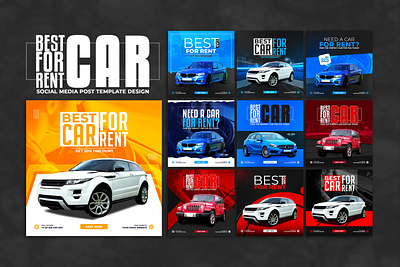 RENT a car social media ads car company design graphic design post promotion rent rent a car sale sell social media template