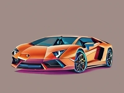 lambo 3d animation graphic design logo ui