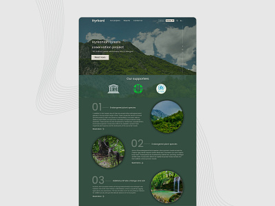 Conservation project website ui