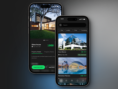 Tokenized Real Estate Investment App binance crypto dapp defi investment app mobile app product design real estate tokens ui web3
