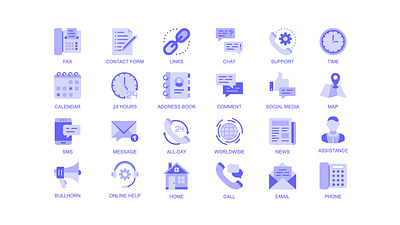 Contact Us Duotone Icons contact duo duo tone duotone flat glyphs icon icon design icon set iconography icons minimal sign simple symbols tone us vector web website