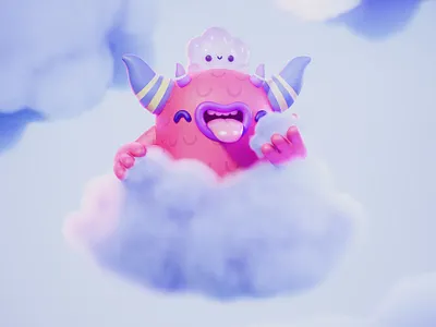 Cloud Monster c4d character character design cinema 4d cloud monster kawaii monster monster design