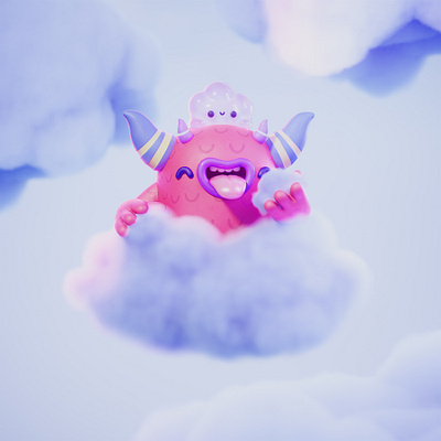Cloud Monster c4d character character design cinema 4d cloud monster kawaii monster monster design