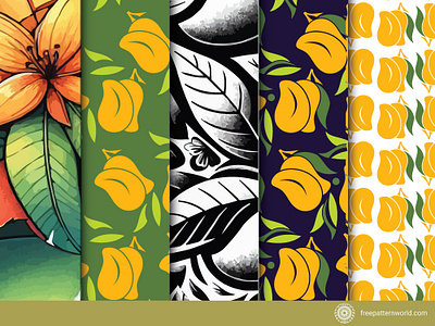 Mango pattern l Pattern design discover graphic design illustration mango mango pattern pattern pattern design print vector
