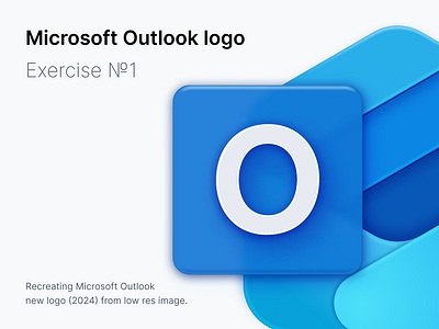 Recreating Microsoft Outlook new logo (2024) exercise figma figma file logo microsoft outlook