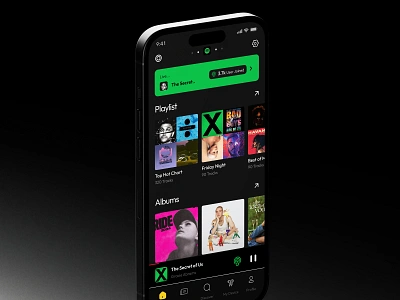 Music App app app ui black ui branding broadcasting collection dark theme dstudio graphic illustration live music mobile app music product design song typography ui ui ux user experience ux