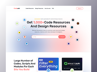 Codeark Home Page 2024 2024 design treand branding design landing page user interface ux