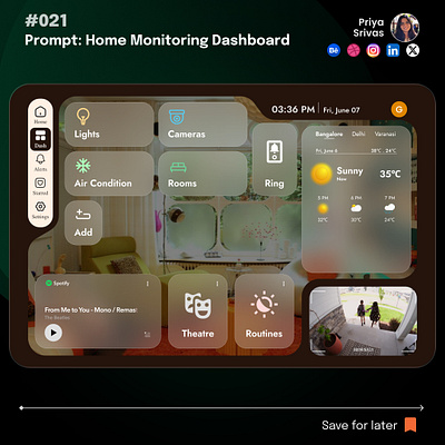 Home Monitoring Dashboard dashboard figma security ui ux