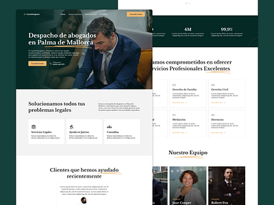 Modern Landing page for Law Firm branding creative design green color landing page lawyer ui ux website