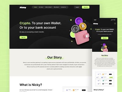 Responsive Landing Page branding crypto wallet design landing page mobile design msite product design responsive design ui ux web design