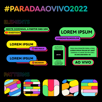 Parada Ao Vivo 2022 branding graphic design lgbt lgbtqiap live parade pride streaming visual identity youtube