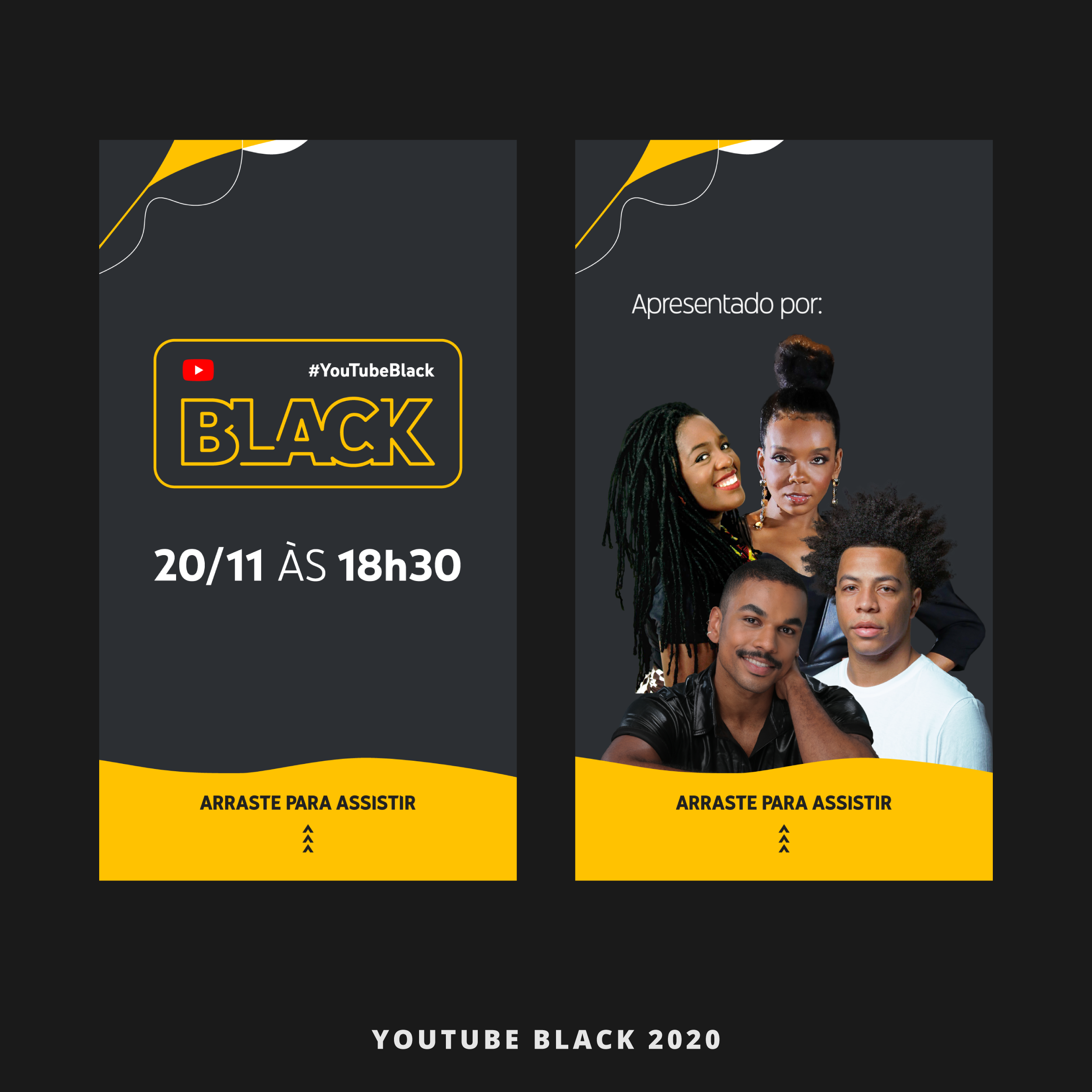 YouTube Black branding graphic design live logo streaming visual identity