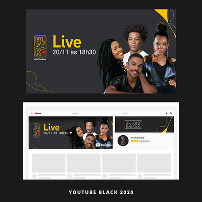 YouTube Black branding graphic design live logo streaming visual identity