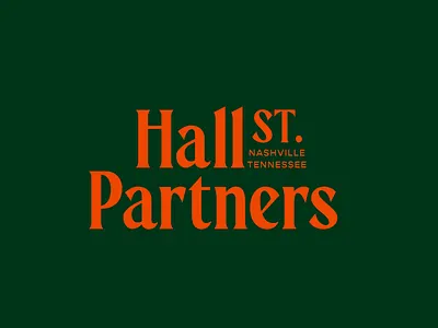 Hall Street Partners branding design graphic design logo nashville real estate visual id wordmark