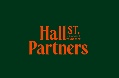Hall Street Partners branding design graphic design logo nashville real estate visual id wordmark