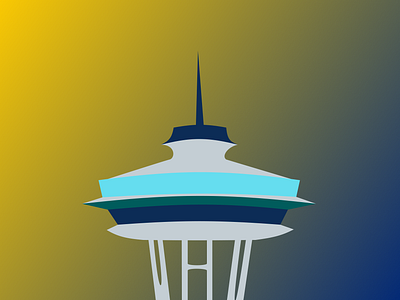 Space Needle color palette design digital art digital illustration figma graphic art graphic design illustration illustration artist pnw seattle space needle ui