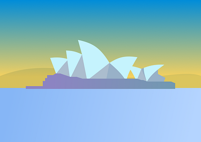 Sydney Opera House australia design digital art digital illustration figma graphic art graphic design illustration ui