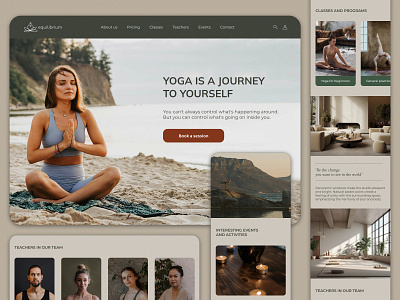 Yoga studio website / mobile screen / UI UX design app design desing graphic design ui ux web website yoga