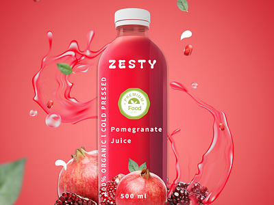 ZESTY Pomegranate design graphic design illustration vector