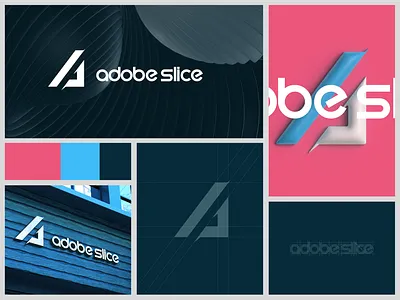 Adobe Slice Branding adobe brand guide brand identity branding letter a logo design logomark logos minimalist wordmark