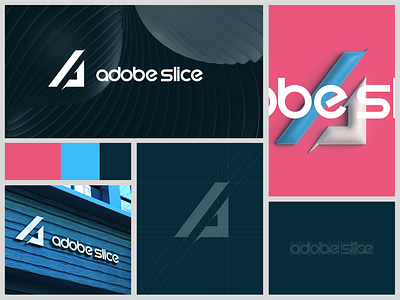 Adobe Slice Branding adobe brand guide brand identity branding letter a logo design logomark logos minimalist wordmark