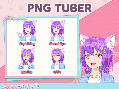 Rock Your Streams with Captivating PNGTuber Purple Hair livestreaming pngtuber streamingavatars twitch uniquevtuber vtuberart vtubercustomization vtuberdesign