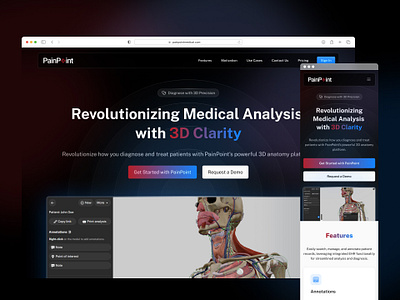 Website Design for Medical App cr landing page responsive startup ui web web design website design